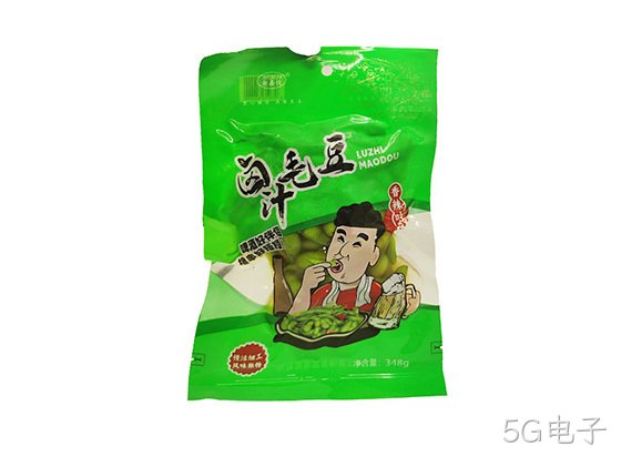 浙5G电子卤汁毛豆香辣味348g