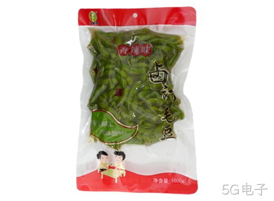 5G电子卤汁毛豆香辣味1000g