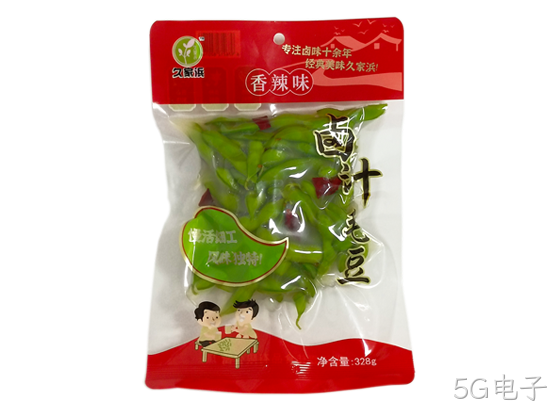 5G电子卤汁毛豆香辣味328g
